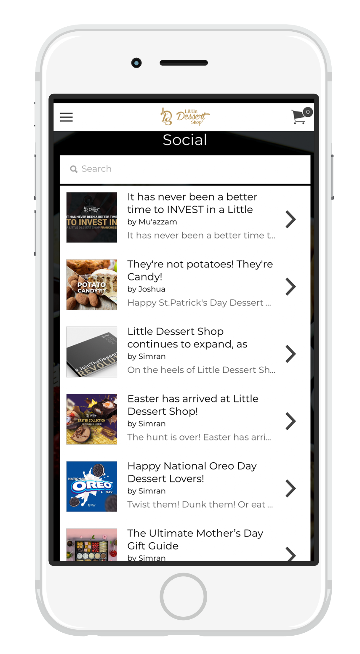 Mobile Social page of LDS on the White iPhone