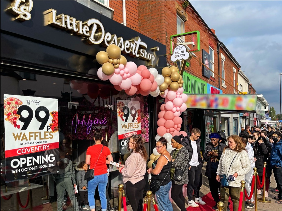 Little Dessert Shop Coventry DELIGHTS as mile-long queues begin to form on opening day