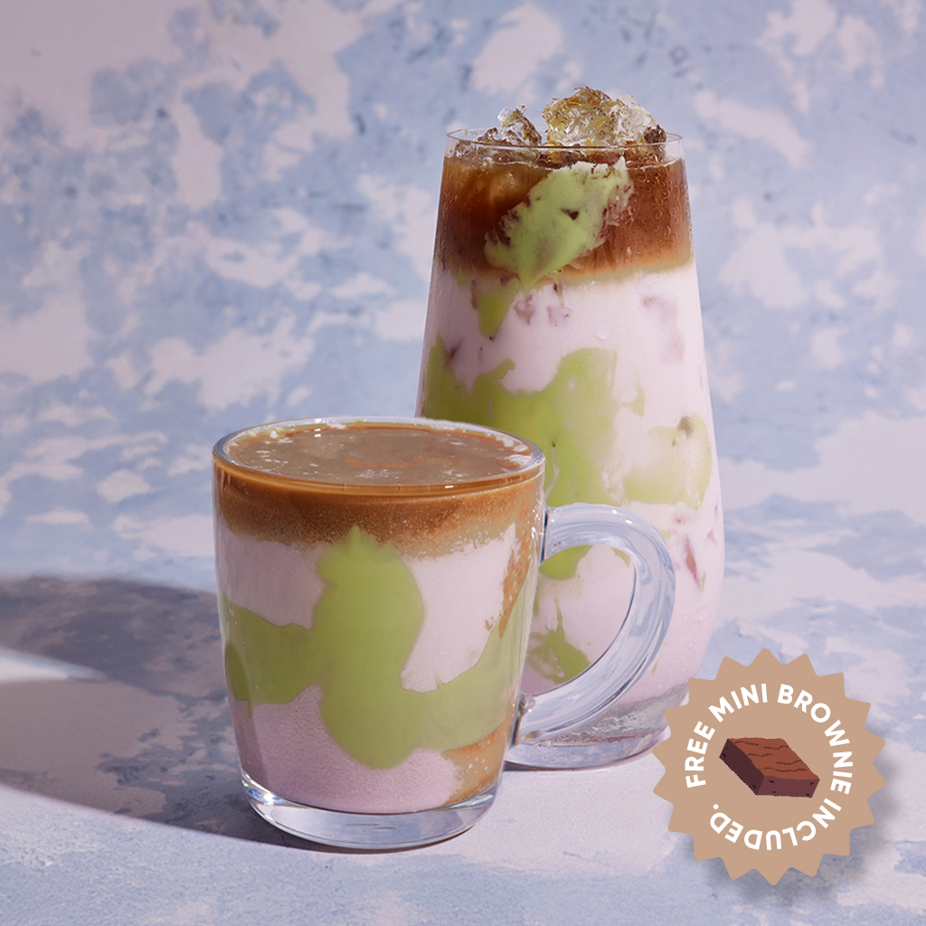 Pistachio & Strawberry Latte