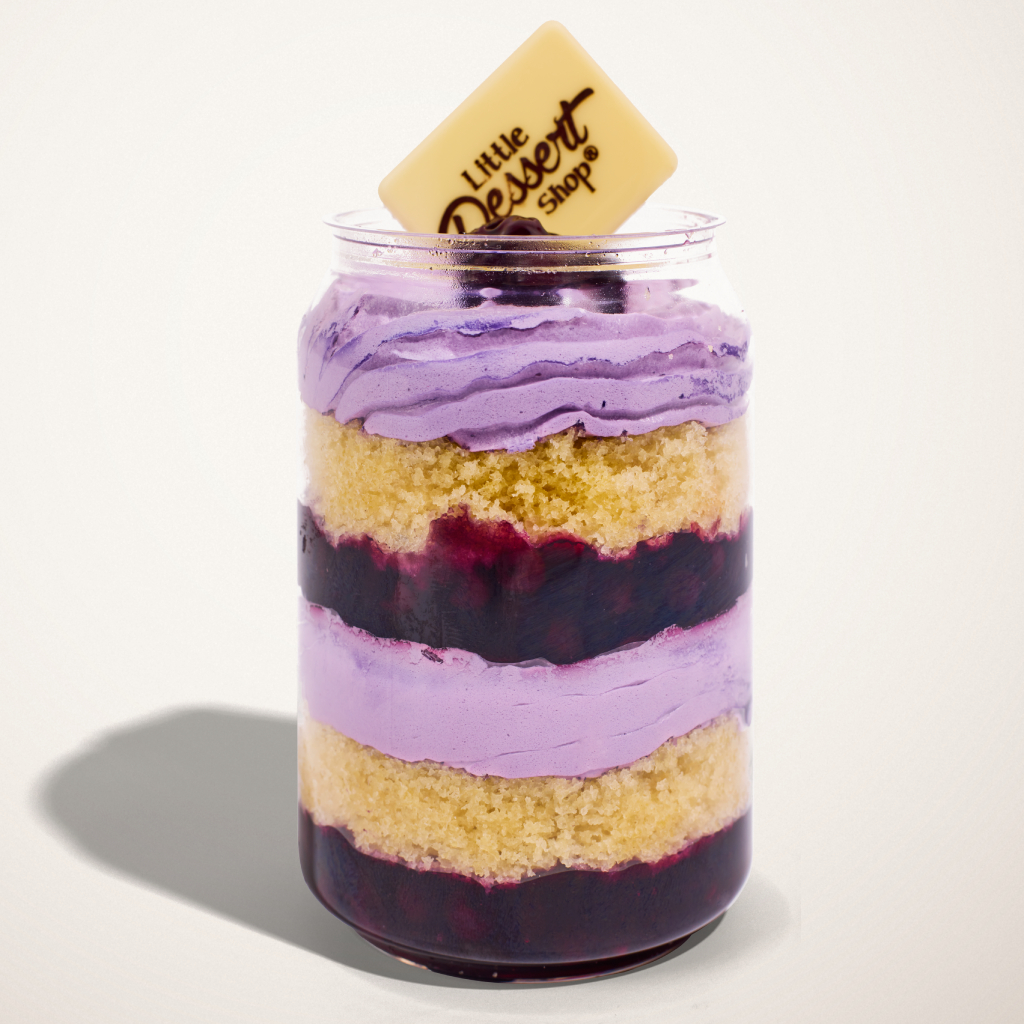 Blueberry Ube Cake Jar