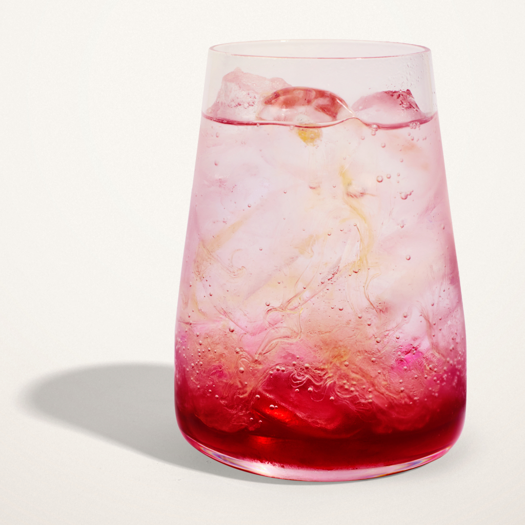 Dragon Fruit Strawberry Sparkling Lemonade