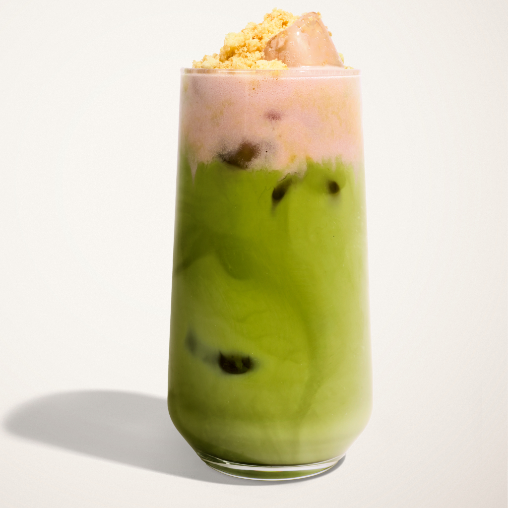 Strawberry Shortcake Oatly® Matcha Latte