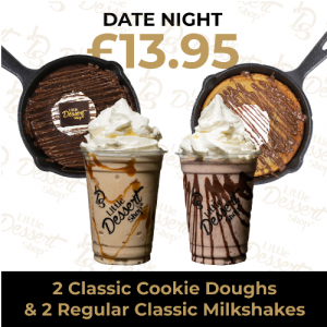 Date Night - x2 Classic Cookie Doughs & x2 Regular Classic Milkshakes