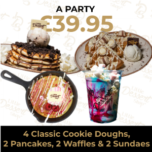 A Party - x4 Classic Cookie Doughs, x2 Pancakes, x2 Waffles & x2 Sundaes
