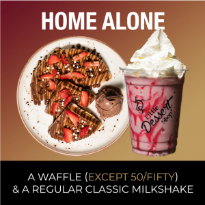 Home Alone - Waffle & Regular Classic Milkshake