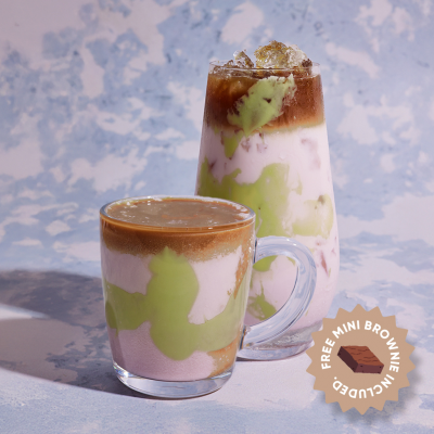 Pistachio & Strawberry Latte