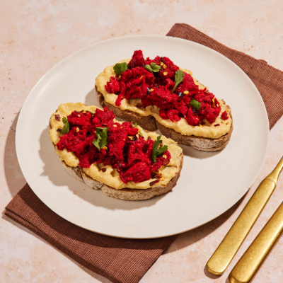Hummus & Chicken Toast