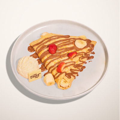Banana & Strawberry Delight Crepe