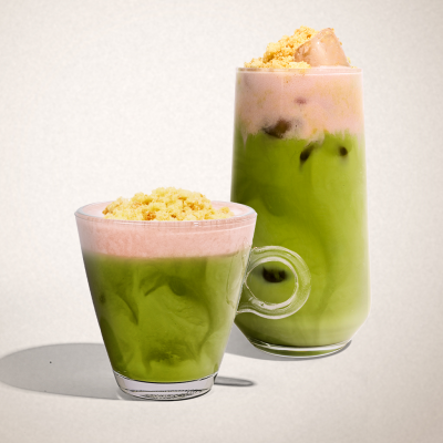 Strawberry Shortcake Oatly® Matcha Latte